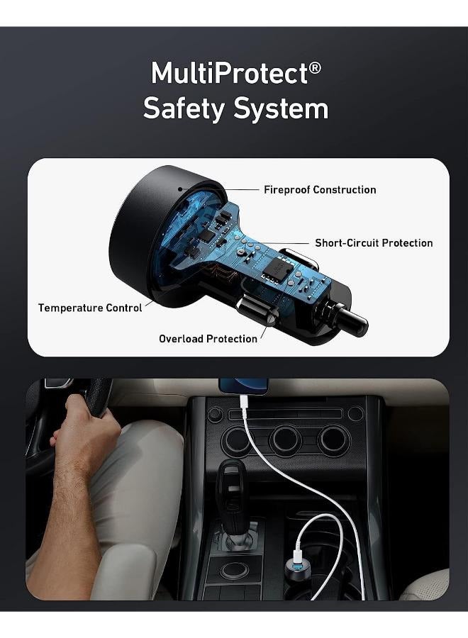 Anker USB C Car Charger, 32W 2-Port Type C Compact Car Charger With 20W Power Delivery And 12W PowerIQ, 521 Car Charger (32W) With LED For iPhone 14 13 12 11 Pro Max, Pixel 3 2 XL, iPad Pro, And More Black  - Image 5