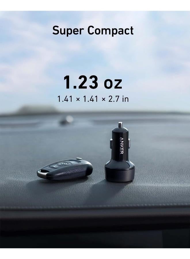 آنكر - شاحن سيارة USB C، شاحن سيارة مدمج بقدرة 32 وات بمنفذين من النوع C مع توصيل طاقة 20 وات وPowerIQ 12 وات، شاحن سيارة 521 (32 وات) مع LED لهاتف iPhone 14 13 12 11 Pro Max وPixel 3 2 XL وiPad Pro والمزيد - Image 1