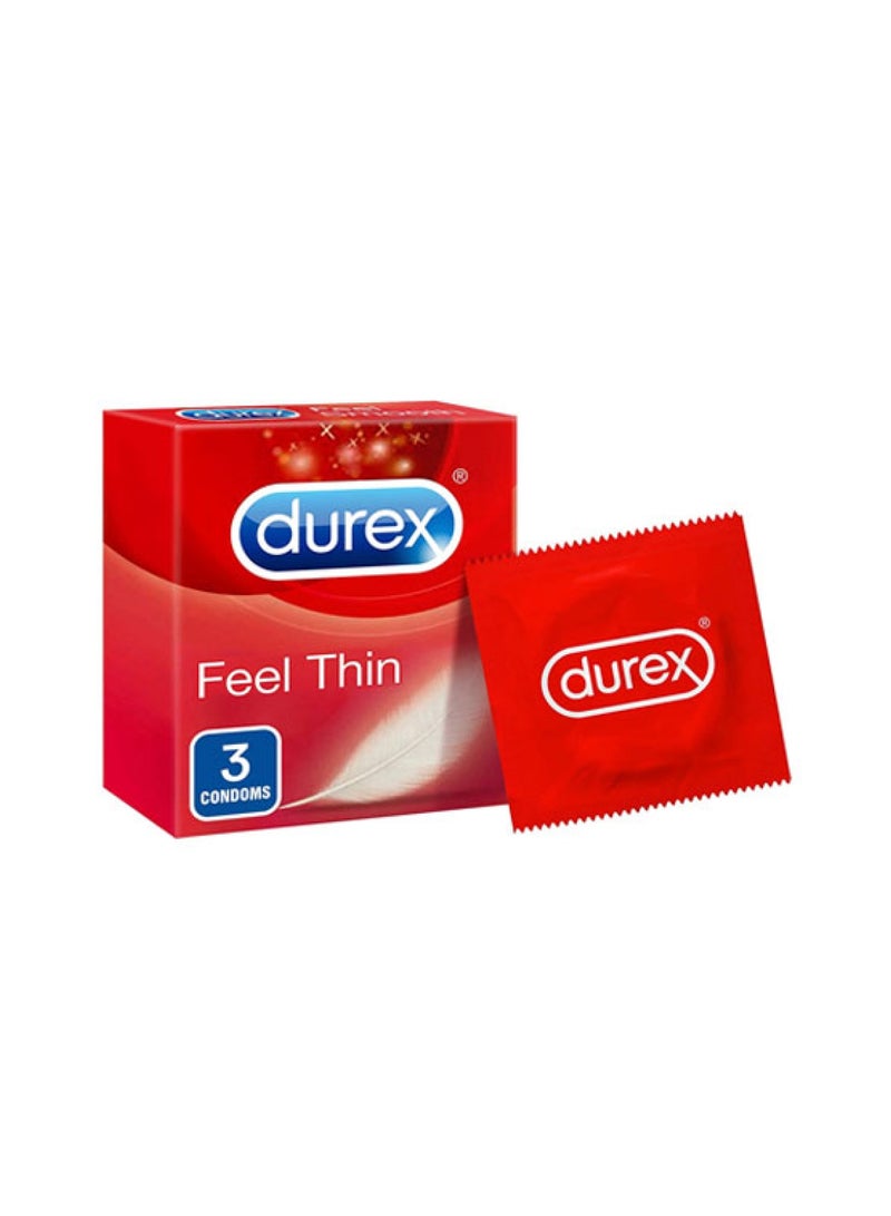 Durex Pack of 3, Feel Thin Condoms
