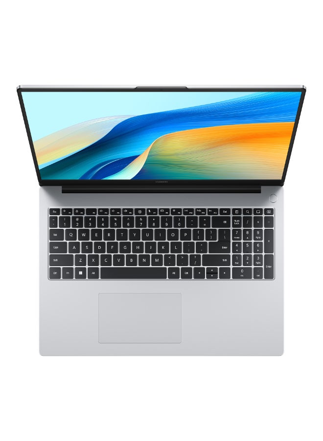 HUAWEI - MateBook D 16 Laptop with 16-inch Eye Comfort FullView Display, Core i5-12450H Processor/8GB RAM/512GB SSD/Windows 11 Home/Intel UHD Graphics With Light and Metal Body And Nimble Numeric Keypad English/Arabic Mystic Silver - Image 1