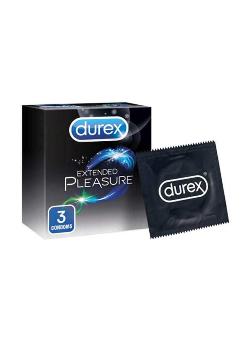 Durex Pack of 3, Extended Pleasure Condoms 