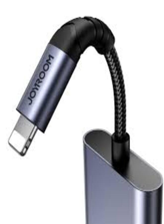 JOYROOM - SY-L02 Audio-Transfer Series 2-in-1 Audio Adapter (Lightning to Dual Lightning)-Black Black - Image 1