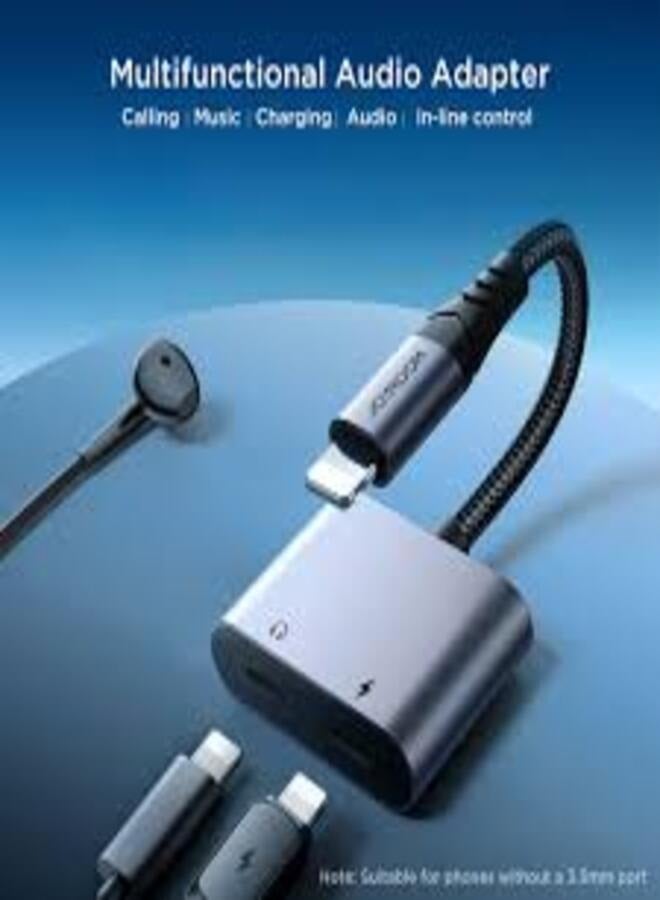 JOYROOM - SY-L02 Audio-Transfer Series 2-in-1 Audio Adapter (Lightning to Dual Lightning)-Black Black - Image 1