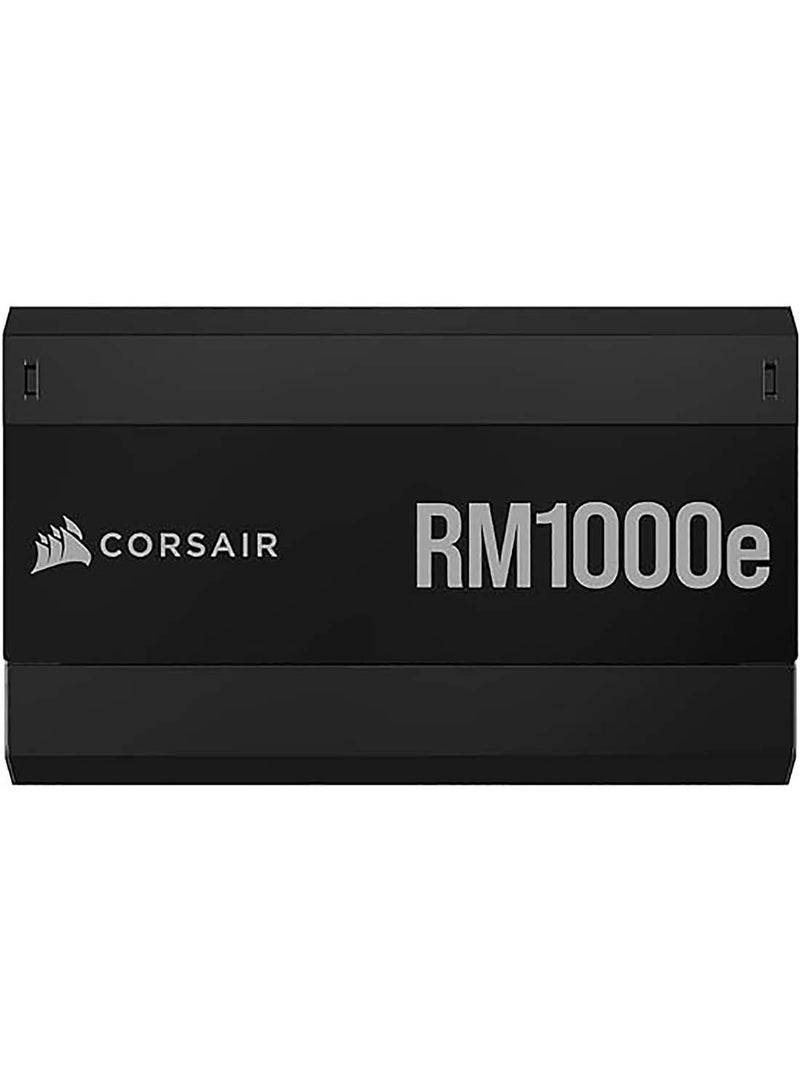 CORSAIR - RMe Series RM1000e Fully Modular Low-Noise ATX Power Supply, 1000W, 80PLUS Gold, 1000 Watts Power, Fully Modular Cabling, 120mm Fan Size, Zero RPM Mode, Black | CP-9020264-UK Black - Image 1