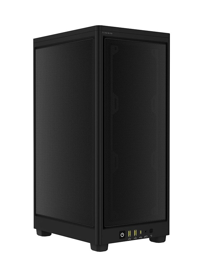 CORSAIR - 2000D Airflow Mini-ITX PC Case - Mini-ITX Form-Factor - Steel Mesh Panels - Three-Slot GPU Support - Cooling-Optimized Interior - Modern Front Panel I/O Black - Image 1