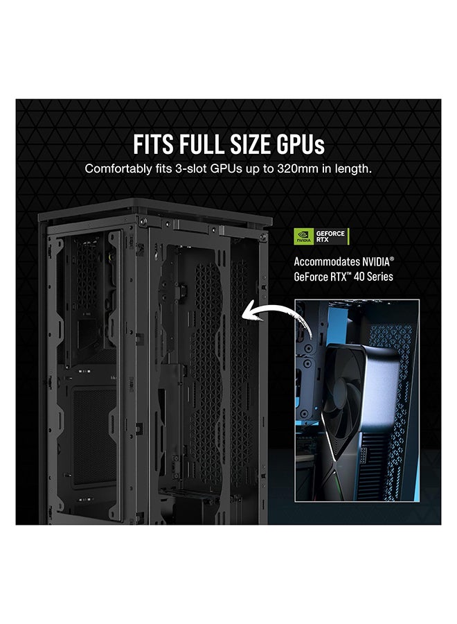 CORSAIR - 2000D Airflow Mini-ITX PC Case - Mini-ITX Form-Factor - Steel Mesh Panels - Three-Slot GPU Support - Cooling-Optimized Interior - Modern Front Panel I/O Black - Image 1