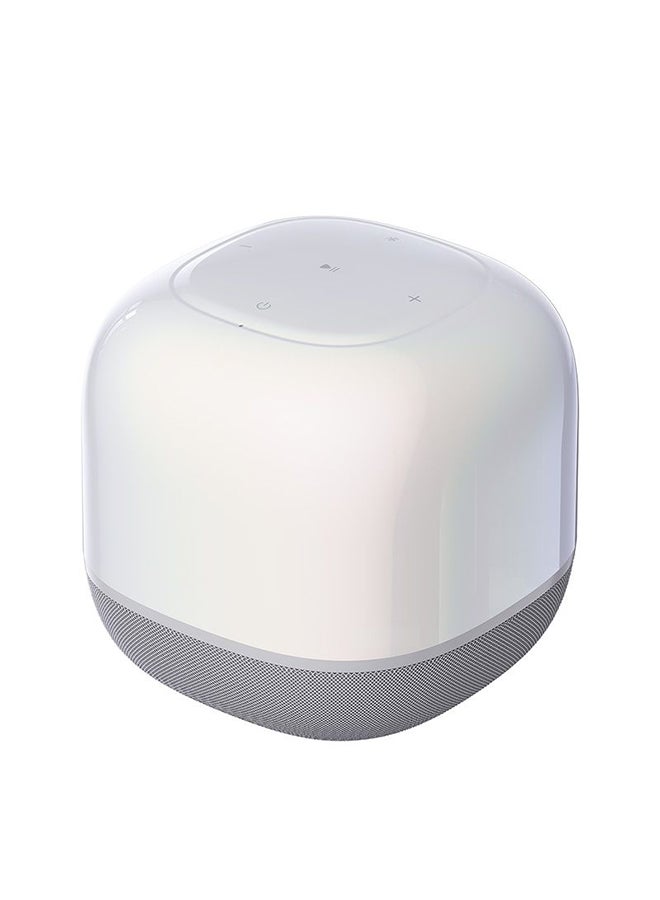 Baseus - AeQur V2 Portable Bluetooth TWS Bluetooth 5.0 Wireless 360 Degree Powerful Bass Sound 3EQ Modes Speakers White White - Image 1