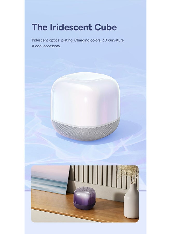 Baseus - AeQur V2 Portable Bluetooth TWS Bluetooth 5.0 Wireless 360 Degree Powerful Bass Sound 3EQ Modes Speakers White White - Image 1