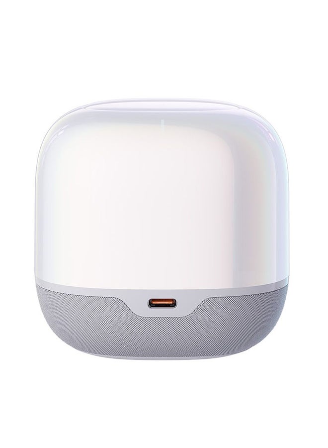 Baseus - AeQur V2 Portable Bluetooth TWS Bluetooth 5.0 Wireless 360 Degree Powerful Bass Sound 3EQ Modes Speakers White White - Image 1