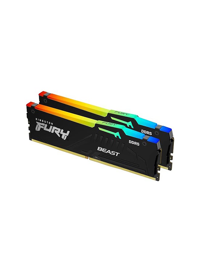Kingston Fury Beast DDR5 RGB 16GB (2x8GB) 5600MT/s DDR5 CL40 DIMM Desktop Gaming Memory Kit of 2 - KF556C40BBAK2-16  - Image 2
