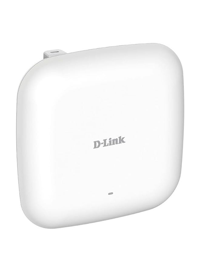 D-Link - PoE Access Point WiFi 6 AX1800 Wave 2 Dual Band Wireless Internet Network Compact Design Wall Ceiling Mountable WiFi AC AP (DAP-X2810) White - Image 1