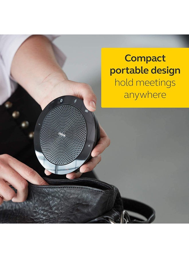 Jabra - Speak 510 MS Wireless Bluetooth Speakerphone with Link 370 USB Adapter – Outstanding Sound Quality, Portable Conference Speaker for Holding Meetings Anywhere - Certified for Microsoft Teams Black - Image 1