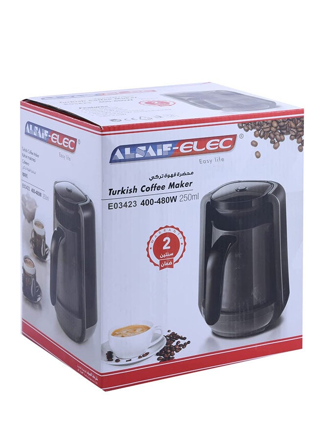 ALSAIF-ELEC Turkish Coffee Maker 250 ml 480 W E03423 Black - Image 3