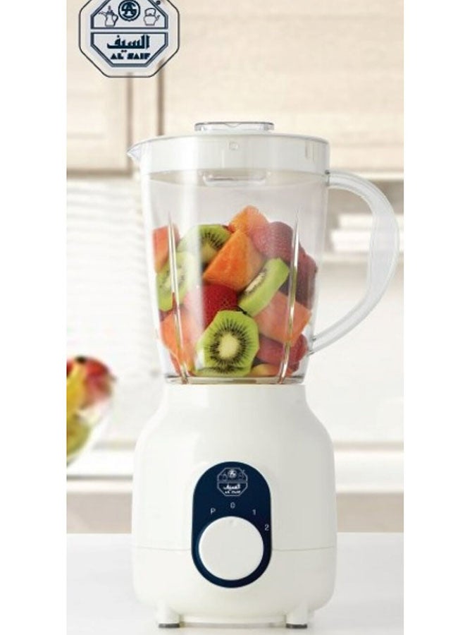 Alsaif - Blender With Jar 1.5 L 350 W E06035 White - Image 1