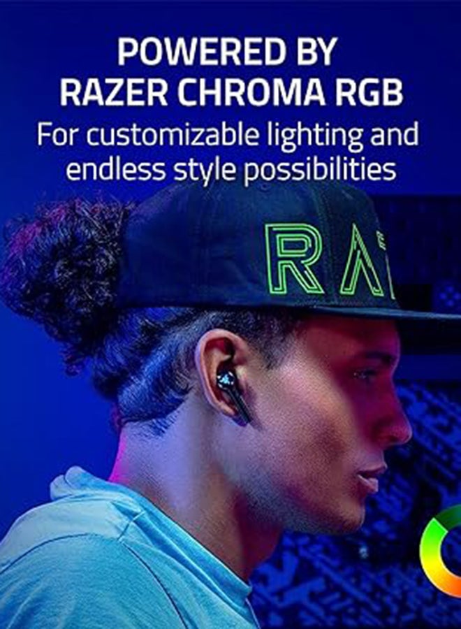 RAZER - Hammerhead Pro HyperSpeed True Wireless Gaming Earbuds, Razer HyperSpeed Wireless, Razer Chroma RGB, Bluetooth 5.3, Adjustable ANC, RZ12-04590100-R3G1 Black - Image 1