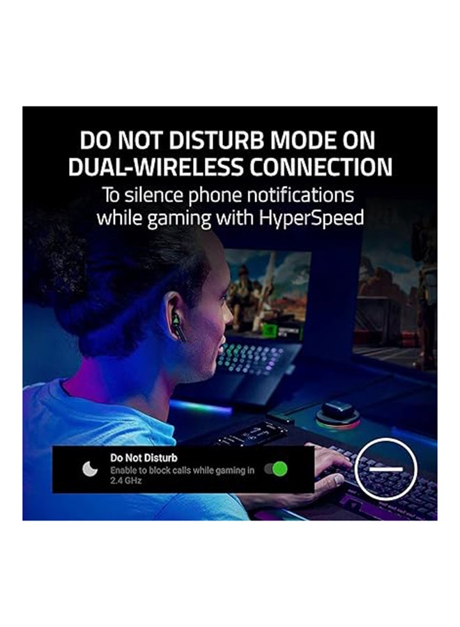 RAZER - Hammerhead Pro HyperSpeed True Wireless Gaming Earbuds, Razer HyperSpeed Wireless, Razer Chroma RGB, Bluetooth 5.3, Adjustable ANC, RZ12-04590100-R3G1 Black - Image 1