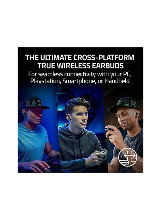RAZER - Hammerhead Pro HyperSpeed True Wireless Gaming Earbuds, Razer HyperSpeed Wireless, Razer Chroma RGB, Bluetooth 5.3, Adjustable ANC, RZ12-04590100-R3G1 Black - Image 1