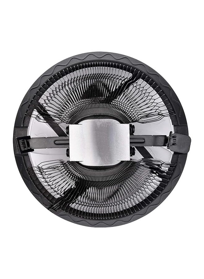Thermaltake - CL-P064-AL12SW-A UX100 5V Motherboard ARGB Sync 16.8 Million Colors 15 Addressable LED Intel/AMD Universal Socket Hydraulic Bearing 65W CPU Cooler Black - Image 1