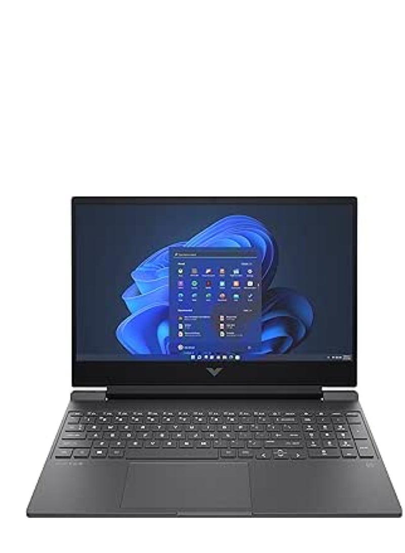 HP HP Victus 15-fa1000ne 7Q7B9EA Gaming Laptop, Intel Core i7-13700H, 1TB SSD, 16GB RAM, 15.6 Inch FHD IPS 144Hz Display, NVIDIA GeForce RTX 4050 6GB, Windows 11- Performance English/Arabic BLUE - Image 1