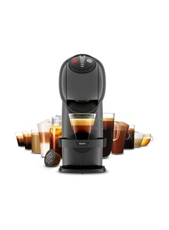 نسكافيه Dolce Gusto Genio S Capsule Machine By Krups Hot And Cold Drinks 15 Bar Pump Pressure Water Tank XL Functionality Automatic Shut-Off 0.8 L 1500 W KP240B Anthracite  - Image 1