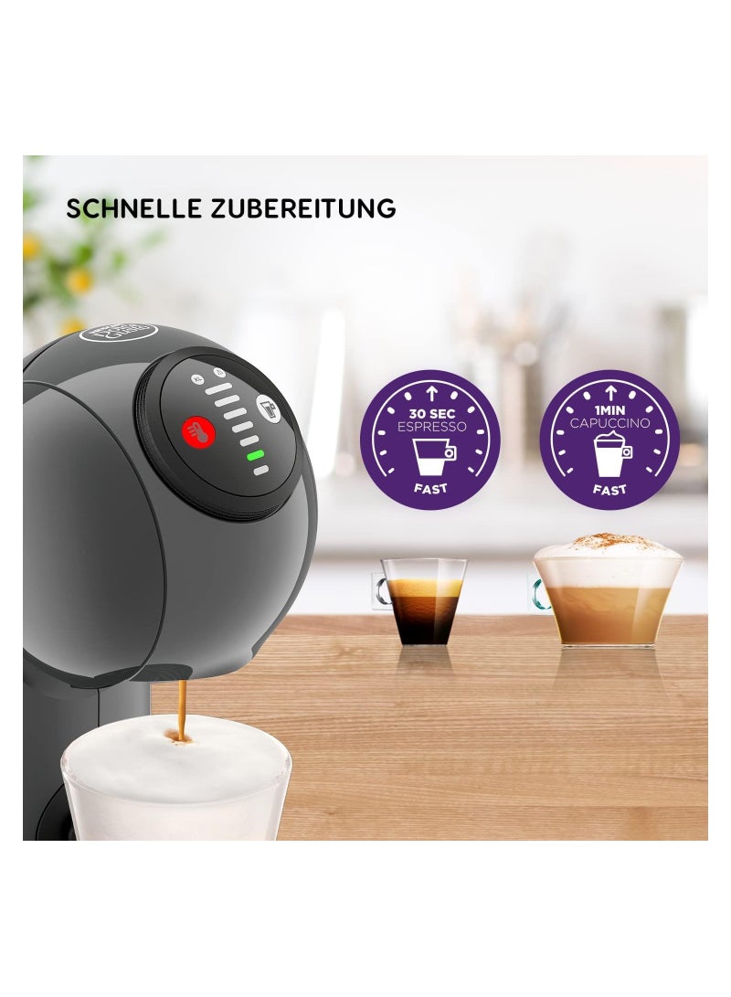 نسكافيه - Dolce Gusto Genio S Capsule Machine By Krups Hot And Cold Drinks 15 Bar Pump Pressure Water Tank XL Functionality Automatic Shut-Off 0.8 L 1500 W KP240B Anthracite - Image 1