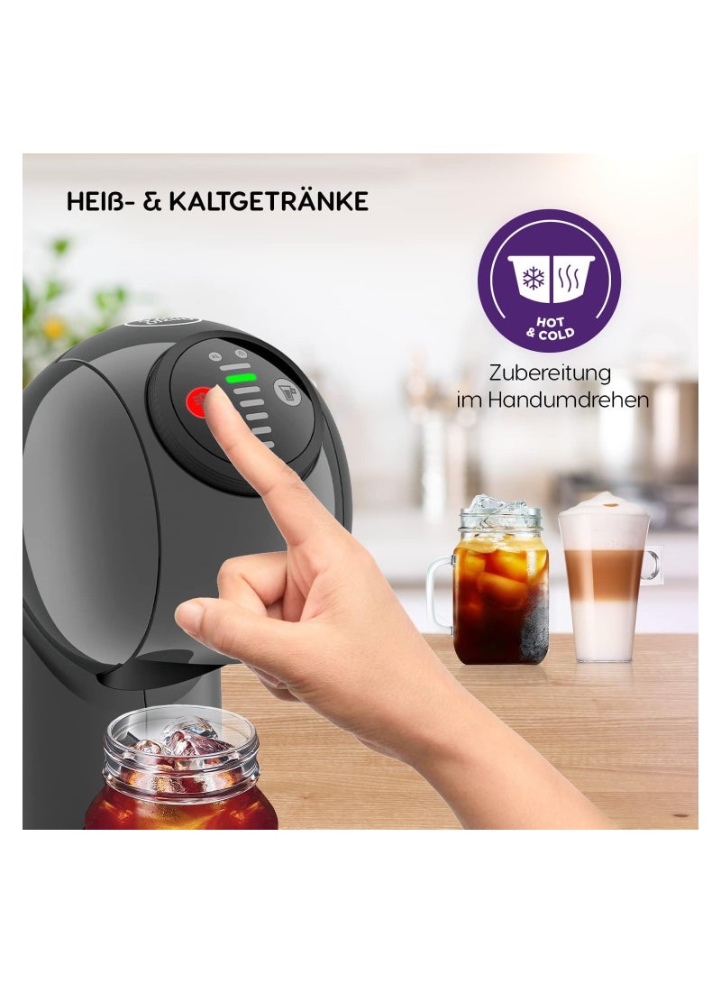 Dolce Gusto Genio S Capsule Machine By Krups Hot And Cold Drinks 15 Bar Pump Pressure Water Tank XL Functionality Automatic Shut-Off 0.8 L 1500 W KP240B Anthracite - pnsku/N70027700V/45/_/1701320564/e56831b1-91e8-4db2-9745-440291c44419