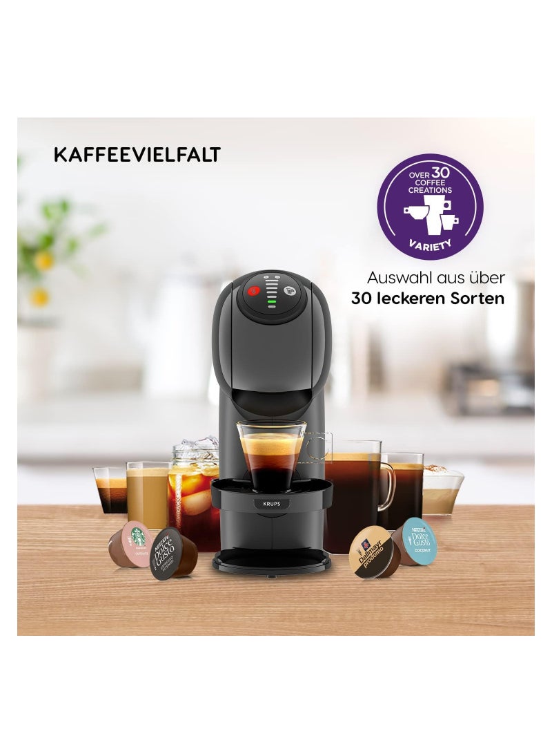 نسكافيه - Dolce Gusto Genio S Capsule Machine By Krups Hot And Cold Drinks 15 Bar Pump Pressure Water Tank XL Functionality Automatic Shut-Off 0.8 L 1500 W KP240B Anthracite - Image 1