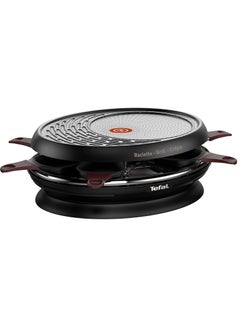 Store'In Raclette Grill And Crepe 8 Pans Storage In Device Non-Stick Coating Dishwasher Safe RE3200 Black