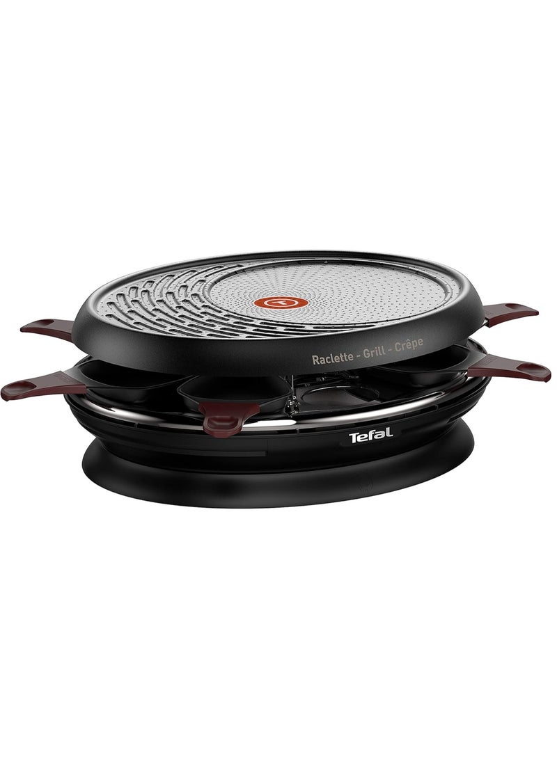 Tefal - Store'In Raclette Grill And Crepe 8 Pans Storage In Device Non-Stick Coating Dishwasher Safe RE3200 Black - Image 1