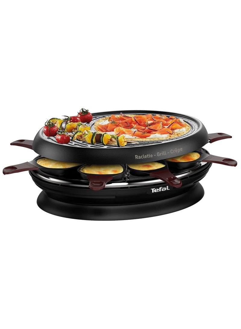 Tefal - Store'In Raclette Grill And Crepe 8 Pans Storage In Device Non-Stick Coating Dishwasher Safe RE3200 Black - Image 1