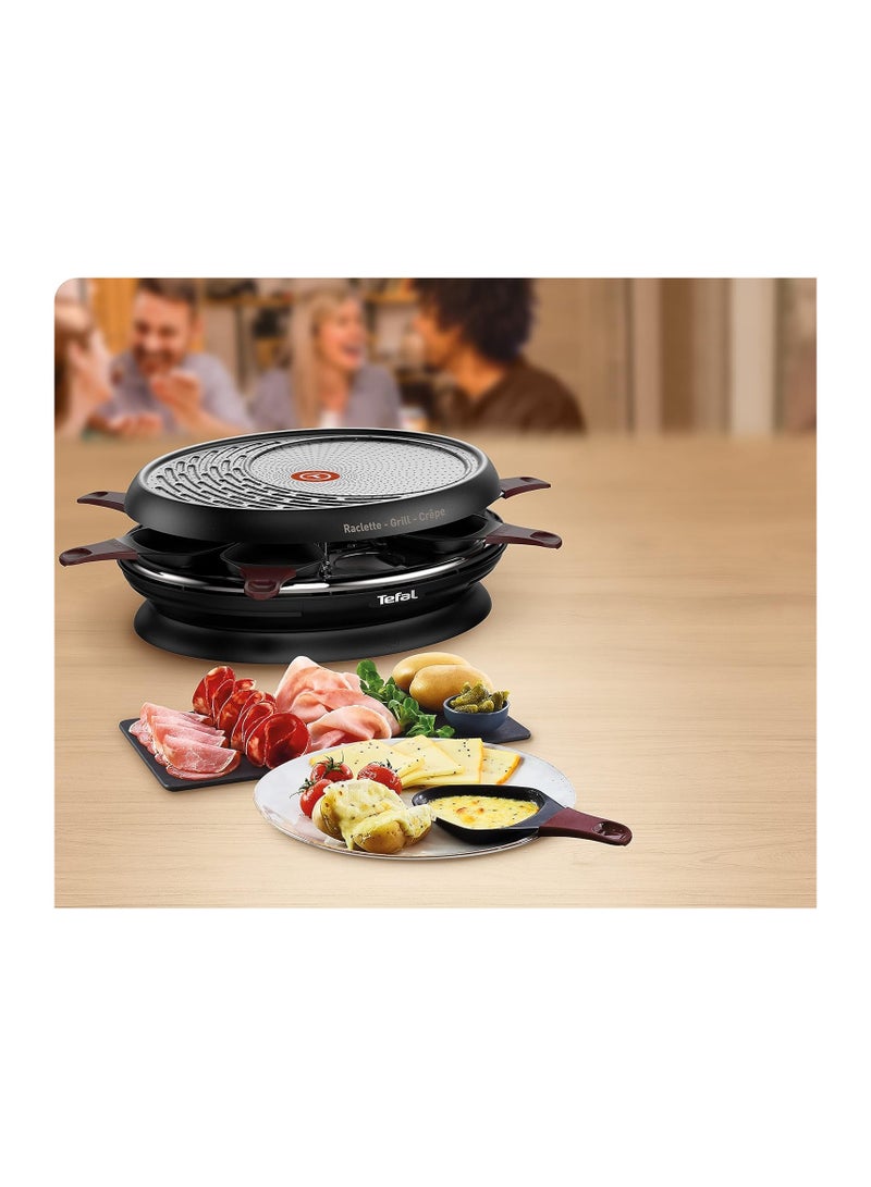 Tefal - Store'In Raclette Grill And Crepe 8 Pans Storage In Device Non-Stick Coating Dishwasher Safe RE3200 Black - Image 1