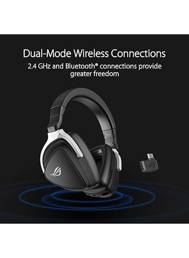 أسوس - سماعة الألعاب اللاسلكية ROG Delta S (ميكروفون AI Beamforming، صوت محيطي 7.1، برامج تشغيل 50 مم، خفيفة الوزن، زمن انتقال منخفض، 2.4 جيجا هرتز، بلوتوث، USB-C، للكمبيوتر الشخصي، Mac، PS4، PS5، Switch، الجهاز المحمول) - Image 1