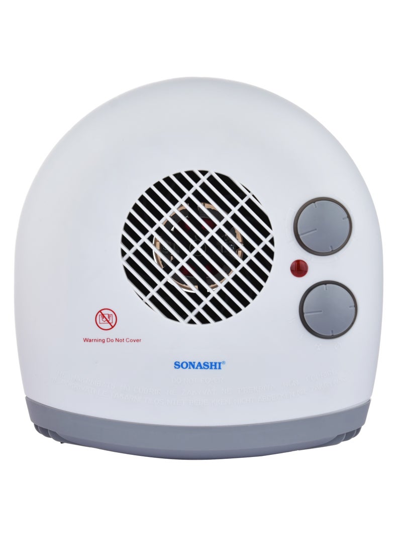 SONASHI - Fan Heater With 3 Adjustable Settings, Cool/Warm/Hot Wind for Selection 2000 W SFH-907 White/Grey - Image 1