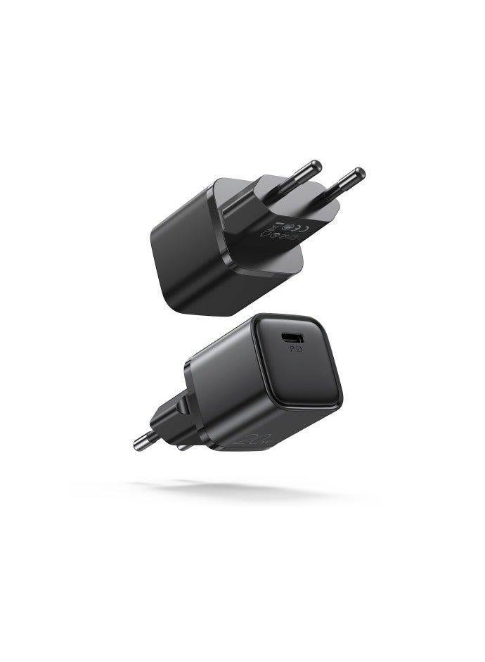 JOYROOM JOYROOM L-P202 Travel Series 20W PD USB-C / Type-C Mini Fast Charger, EU Plug(Black Black  - Image 1