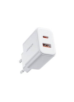 JOYROOM Joyroom JR-TCF05 20W USB-C / USB-A Fast Dual Port Wall Charger - White White 