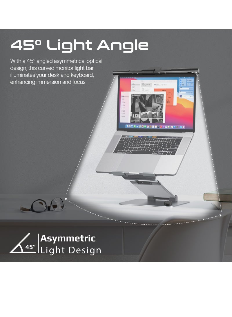 PROMATE Computer Monitor Light Bar, 40cm Eye Protection LED Desk Lamp with Wireless Controller, Asymmetrical Light, Anti-Glare, Adjustable Temperature and Auto Dimming  - Image 4