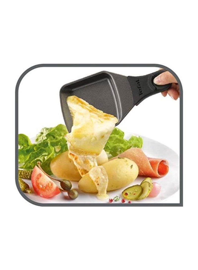 Tefal - Pierrade Raclette 1350 Watts Stone Grill Plate 10 Non-Stick Dishwasher Safe Pans Including Scraper Detachable Cable PR457B Grey - Image 1