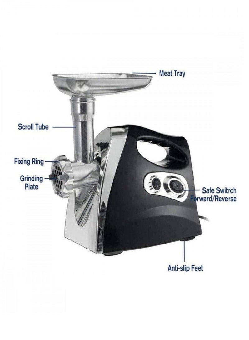 KRYPTON Electric Meat Mincer With Reverse Function 1 kg Silver 200 W KNMG6249 Black  - Image 2