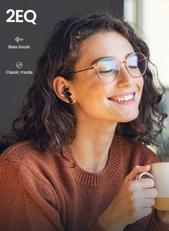 جوي روم سماعات JR-FB3 داخل الأذن بتقنية Bluetooth V5.3 اللاسلكية مع صوت جهير ثقيل ووضع Hifi مزدوج 65 مللي ثانية زمن استجابة منخفض وشحن سريع IP54 مقاوم للماء مع حافظة واقية وصندوق شحن أسود  - Image 2