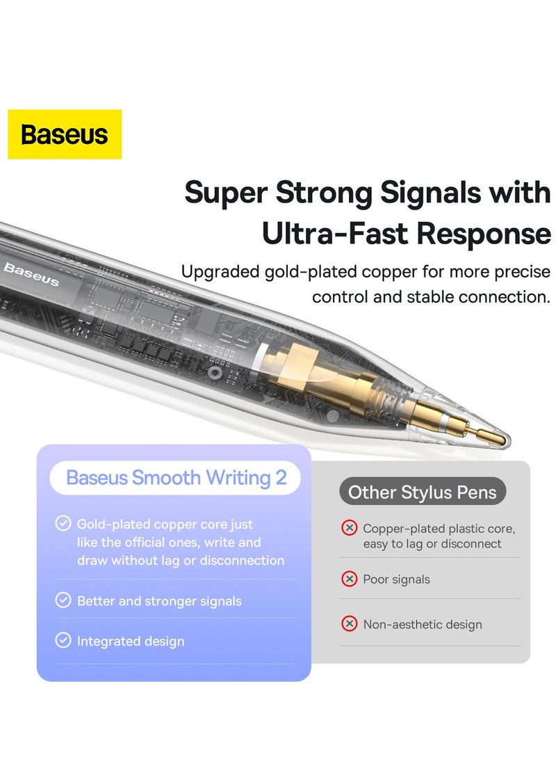 Baseus Stylus Pen For iPad 2020-2022, Quick Charging iPad Pencil With Tilt Sensitivity And Palm Rejection, Compatible With iPad Pro 11/iPad Pro 12.9 (2020) iPad Air (2020) iPad Mini/iPad Pro 12.9 (2021) White  - Image 5