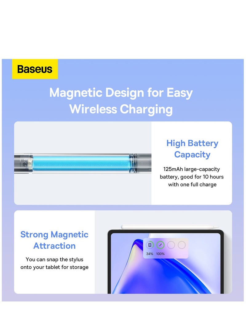 Baseus - Stylus Pen For iPad 2020-2022, Quick Charging iPad Pencil With Tilt Sensitivity And Palm Rejection, Compatible With iPad Pro 11/iPad Pro 12.9 (2020) iPad Air (2020) iPad Mini/iPad Pro 12.9 (2021) White - Image 1