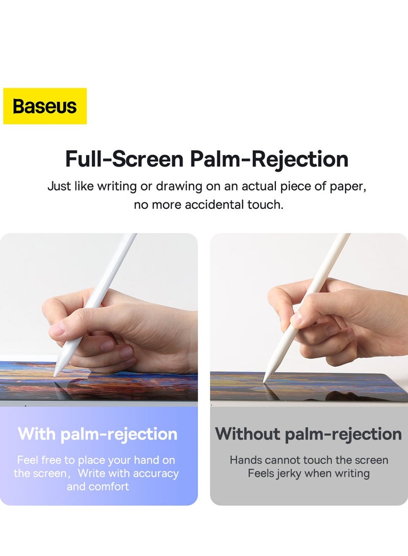Baseus Stylus Pen For iPad 2020-2022, Quick Charging iPad Pencil With Tilt Sensitivity And Palm Rejection, Compatible With iPad Pro 11/iPad Pro 12.9 (2020) iPad Air (2020) iPad Mini/iPad Pro 12.9 (2021) White  - Image 4