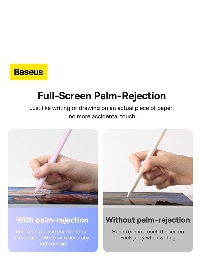 Baseus - Stylus Pen For iPad 2020-2022, Quick Charging iPad Pencil With Tilt Sensitivity And Palm Rejection, Compatible With iPad Pro 11/iPad Pro 12.9 (2020) iPad Air (2020) iPad Mini/iPad Pro 12.9 (2021) Pink - Image 1