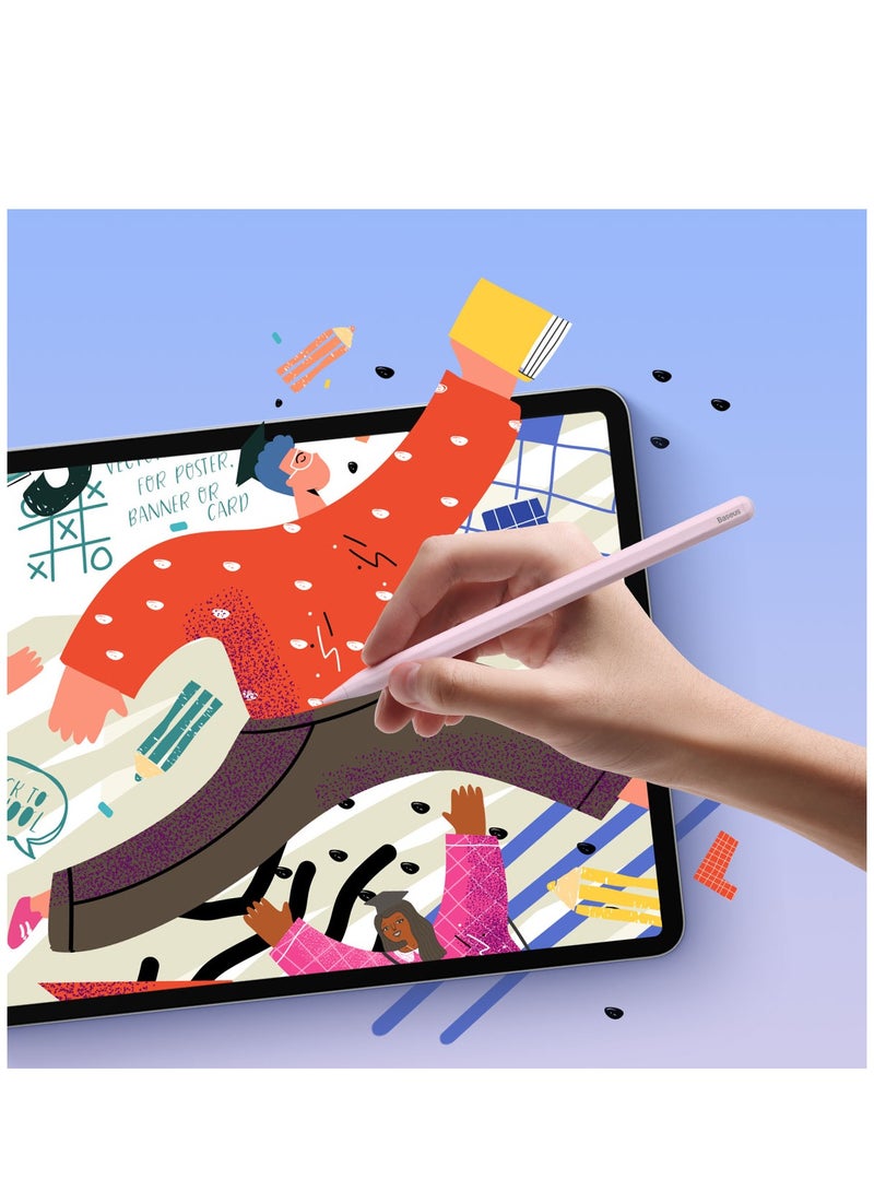 Baseus - Stylus Pen For iPad 2020-2022, Quick Charging iPad Pencil With Tilt Sensitivity And Palm Rejection, Compatible With iPad Pro 11/iPad Pro 12.9 (2020) iPad Air (2020) iPad Mini/iPad Pro 12.9 (2021) Pink - Image 1