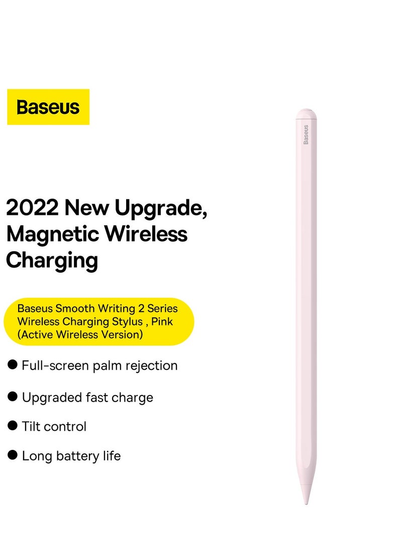 Baseus - Stylus Pen For iPad 2020-2022, Quick Charging iPad Pencil With Tilt Sensitivity And Palm Rejection, Compatible With iPad Pro 11/iPad Pro 12.9 (2020) iPad Air (2020) iPad Mini/iPad Pro 12.9 (2021) Pink - Image 1