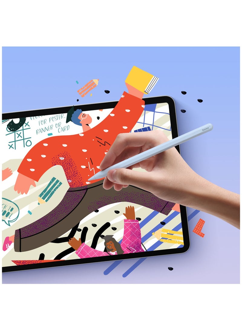 Baseus - Stylus Pen For iPad 2020-2022, Quick Charging iPad Pencil With Tilt Sensitivity And Palm Rejection, Compatible With iPad Pro 11/iPad Pro 12.9 (2020) iPad Air (2020) iPad Mini/iPad Pro 12.9 (2021) Blue - Image 1