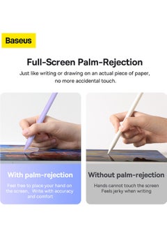 Baseus Stylus Pen For iPad 2020-2022, Quick Charging iPad Pencil With Tilt Sensitivity And Palm Rejection, Compatible With iPad Pro 11/iPad Pro 12.9 (2020) iPad Air (2020) iPad Mini/iPad Pro 12.9 (2021) Purple  - Image 4