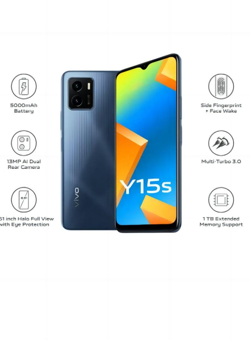 Y15s Dual SIM Mystic Blue 6GB RAM 128GB 4G LTE - International Version