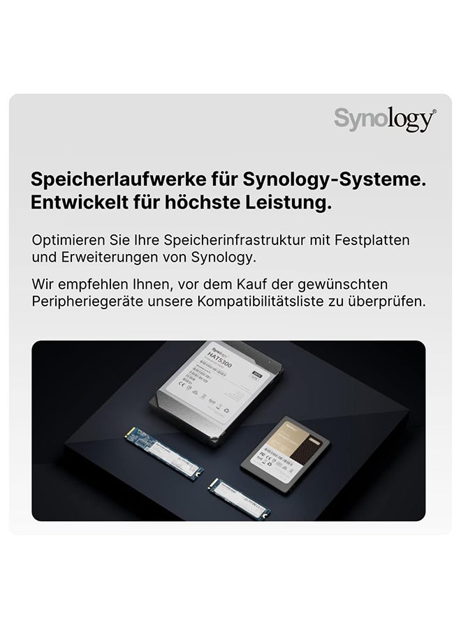 Synology - DS923+ 4-Bay Diskstation NAS (AMD Ryzen™ 4 Threads R1600 Dual-Core 4GB Ram 2xRJ-45 1GbE LAN-Port) 32TB Bundle with 4X 8TB Seagate IronWolf Black - Image 1