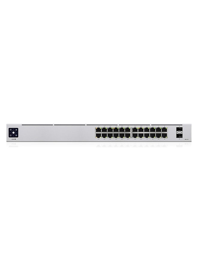 UBIQUITI Networks UniFi USW24POE 24Port PoE Managed L2L3 Gigabit Ethernet (101001000) Power over Ethernet (PoE) 1U Silver  - Image 1